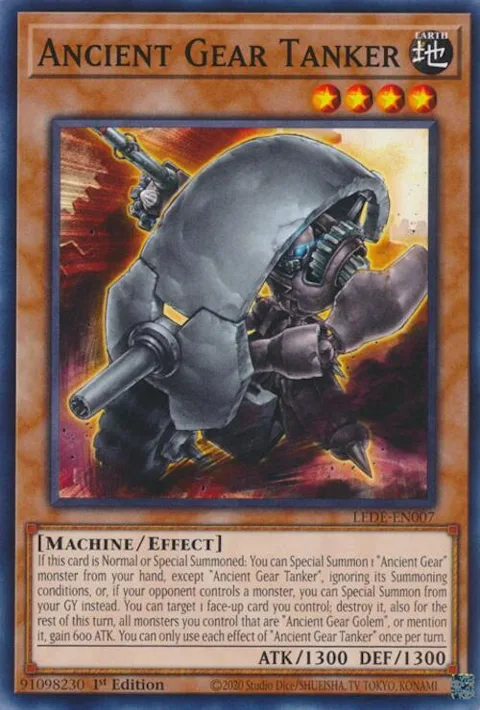Ancient Gear Tanker LEDE-EN007 Yu-Gi-Oh card from Legacy of Destruction