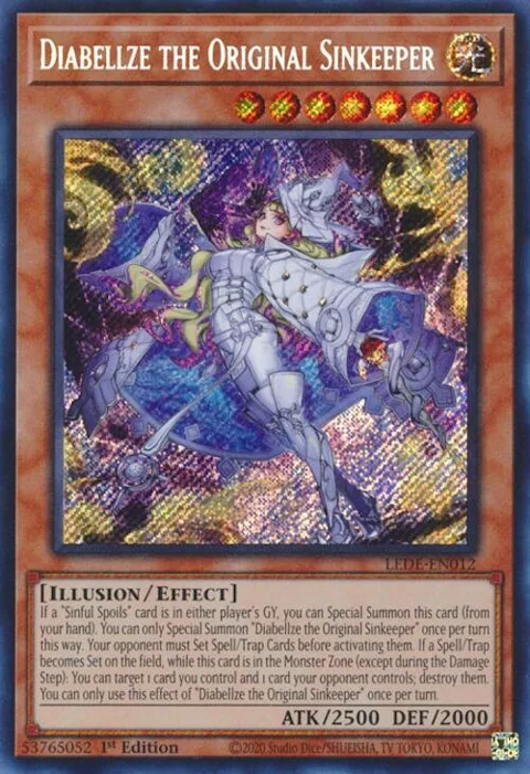 Diabellze the Original Sinkeeper LEDE-EN012 Yu-Gi-Oh card from Legacy of Destruction