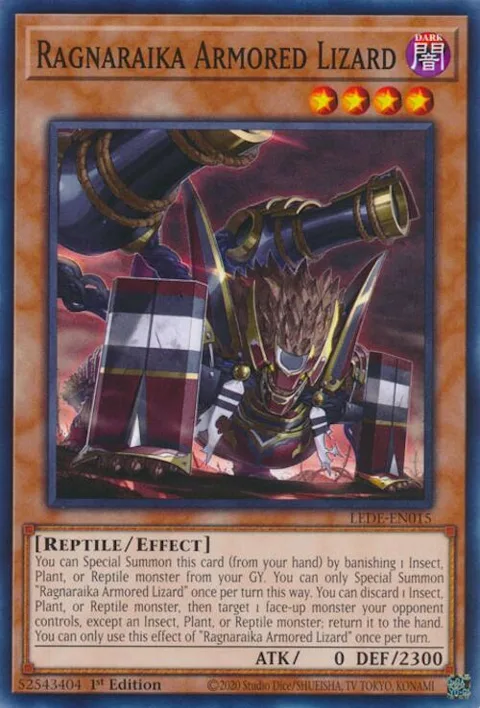 Ragnaraika Armored Lizard LEDE-EN015 Yu-Gi-Oh card from Legacy of Destruction