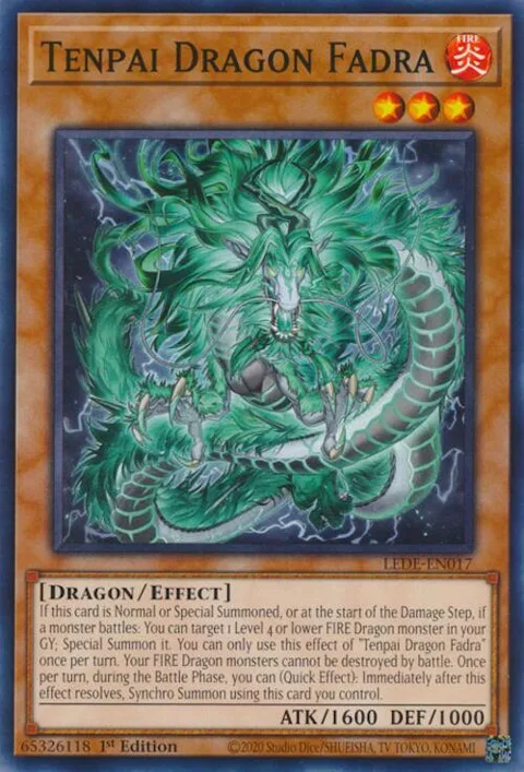 Tenpai Dragon Fadra LEDE-EN017 Yu-Gi-Oh card from Legacy of Destruction