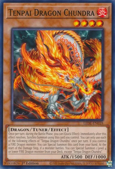 Tenpai Dragon Chundra LEDE-EN018 Yu-Gi-Oh card from Legacy of Destruction