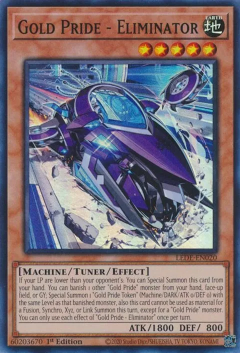 Gold Pride - Eliminator LEDE-EN020 Yu-Gi-Oh card from Legacy of Destruction