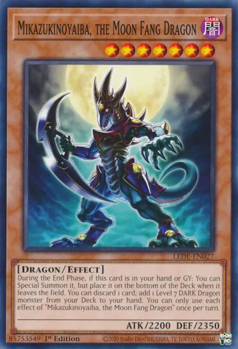 Mikazukinoyaiba, the Moon Fang Dragon LEDE-EN027 Yu-Gi-Oh card from Legacy of Destruction