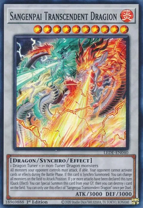 Sangenpai Transcendent Dragion LEDE-EN040 Yu-Gi-Oh card from Legacy of Destruction