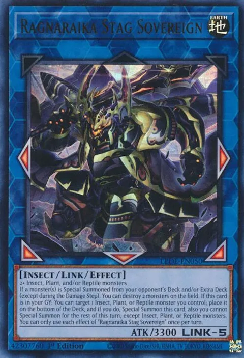 Ragnaraika Stag Sovereign LEDE-EN050 Yu-Gi-Oh card from Legacy of Destruction