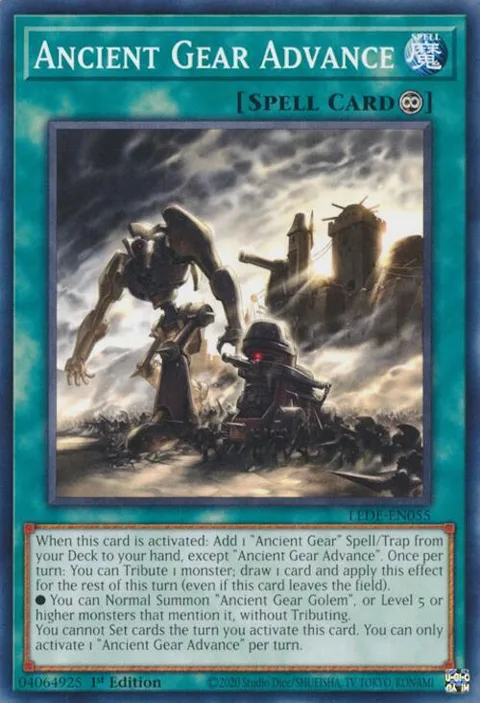 Ancient Gear Advance LEDE-EN055 Yu-Gi-Oh card from Legacy of Destruction