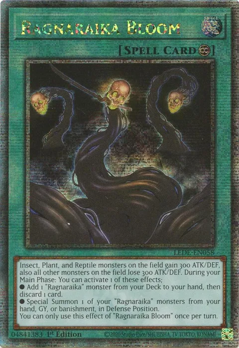 Ragnaraika Bloom Quarter Century Secret Rare LEDE-EN058 Yu-Gi-Oh card from Legacy of Destruction