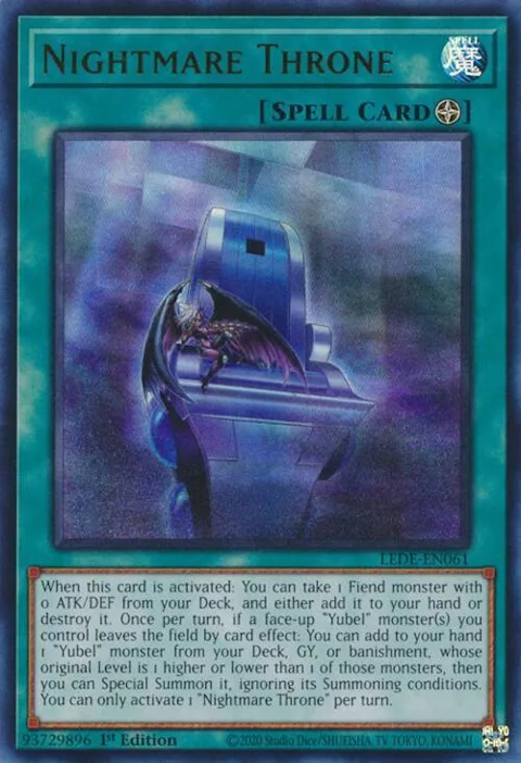 Nightmare Throne LEDE-EN061 Yu-Gi-Oh card from Legacy of Destruction