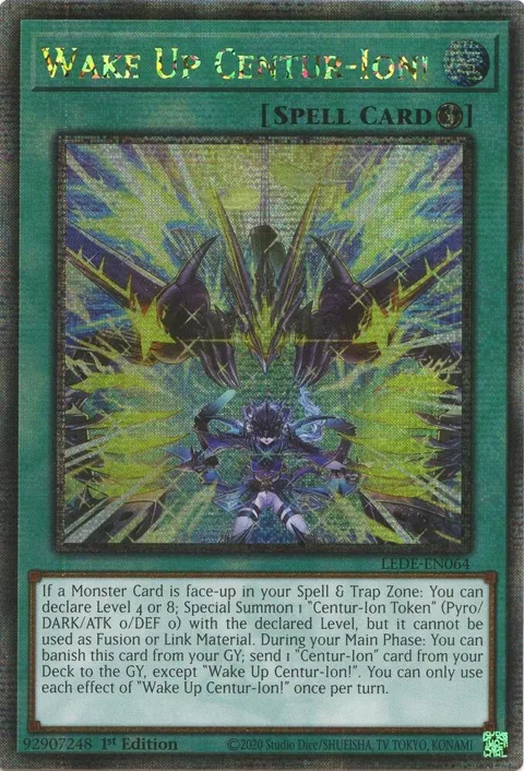 Wake Up Centur-Ion! Quarter Century Secret Rare LEDE-EN064 Yu-Gi-Oh card from Legacy of Destruction