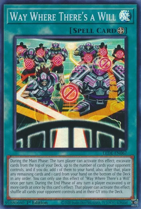 Way Where There's a Will LEDE-EN067 Yu-Gi-Oh card from Legacy of Destruction