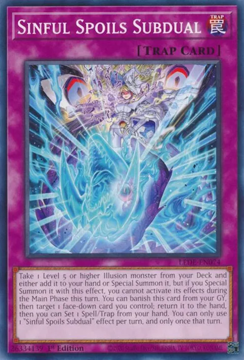 Sinful Spoils Subdual LEDE-EN074 Yu-Gi-Oh card from Legacy of Destruction