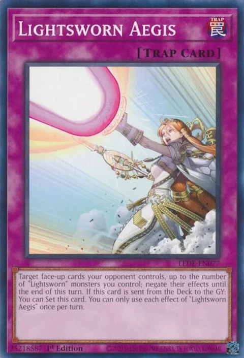 Lightsworn Aegis LEDE-EN077 Yu-Gi-Oh card from Legacy of Destruction