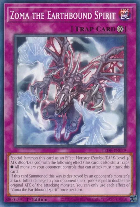 Zoma the Earthbound Spirit LEDE-EN079 Yu-Gi-Oh card from Legacy of Destruction
