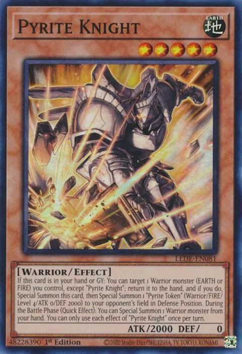 Pyrite Knight LEDE-EN081 Yu-Gi-Oh card from Legacy of Destruction