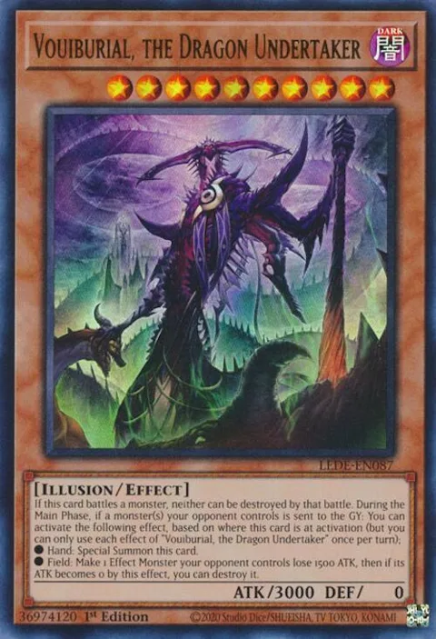 Vouiburial, the Dragon Undertaker LEDE-EN087 Yu-Gi-Oh card from Legacy of Destruction