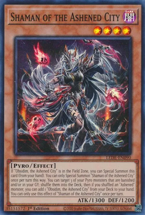 Shaman of the Ashened City LEDE-EN090 Yu-Gi-Oh card from Legacy of Destruction