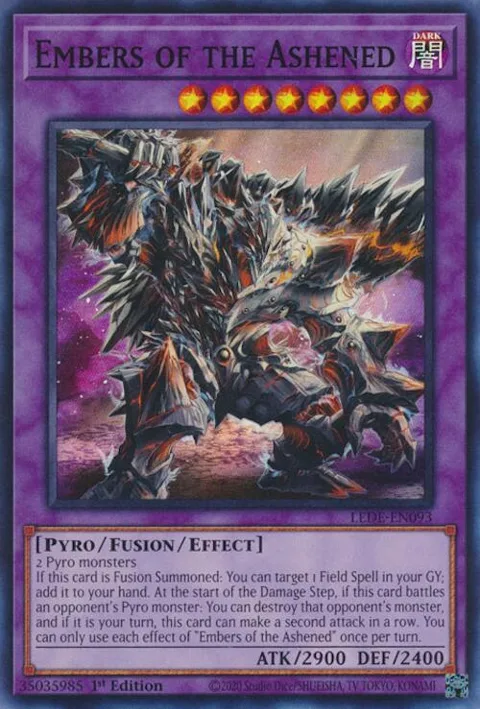 Embers of the Ashened LEDE-EN093 Yu-Gi-Oh card from Legacy of Destruction