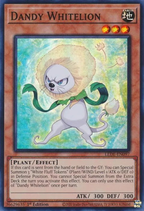 Dandy Whitelion LEDE-EN097 Yu-Gi-Oh card from Legacy of Destruction
