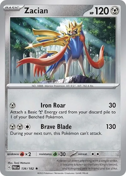 Zacian #136/182 Pokémon card from Deck Exclusives