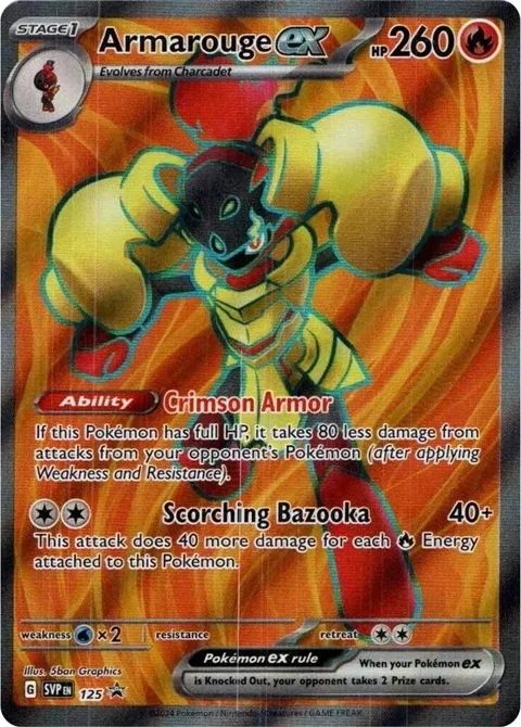 Armarouge ex #125 Holofoil Pokémon card from Scarlet & Violet Promo Cards
