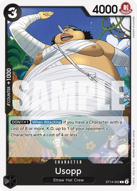 Usopp ST14-002 One Piece card from Starter Deck 14: 3D2Y