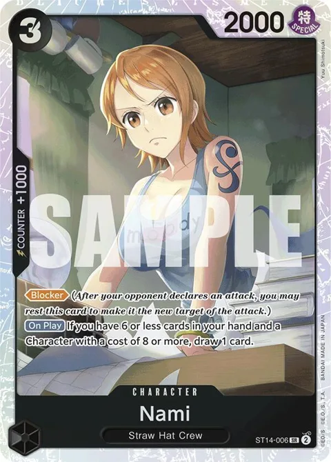 Nami ST14-006 One Piece card from Starter Deck 14: 3D2Y