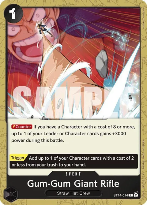 Gum-Gum Giant Rifle ST14-014 One Piece card from Starter Deck 14: 3D2Y