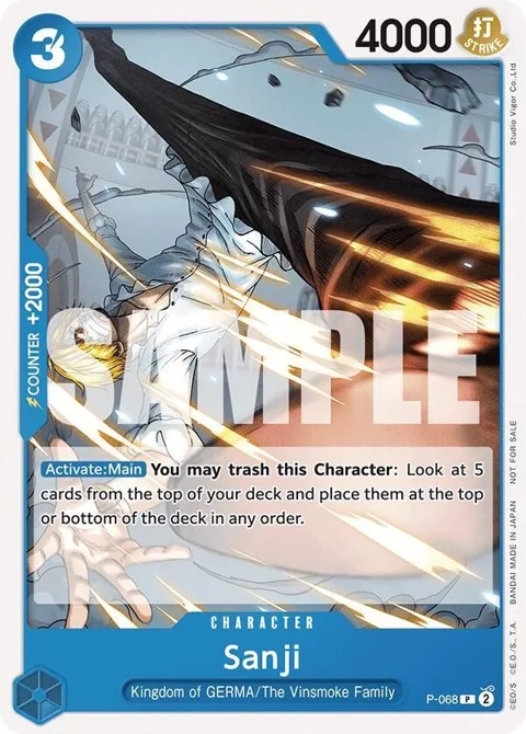 Sanji Pirates Party Vol. 7 P-068 One Piece card from One Piece Promotion Cards