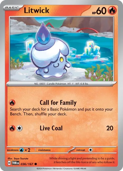 Litwick #036/167 Pokémon card from Twilight Masquerade