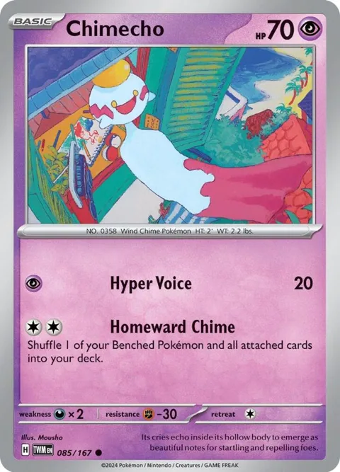 Chimecho #085/167 Pokémon card from Twilight Masquerade