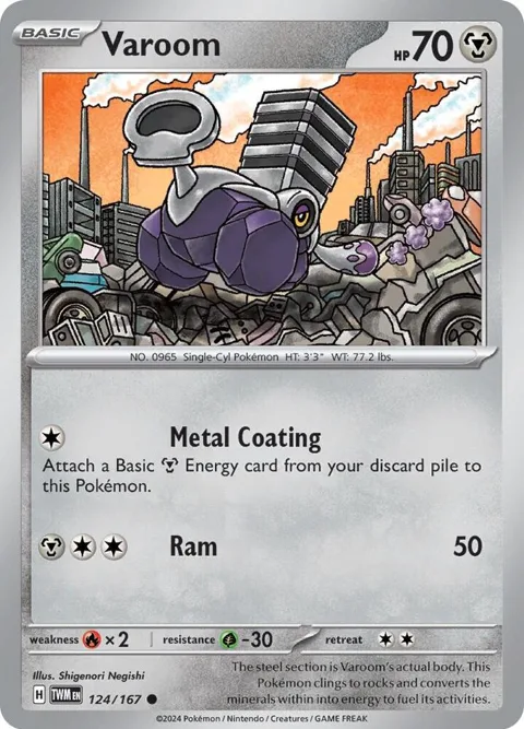 Varoom #124/167 Pokémon card from Twilight Masquerade