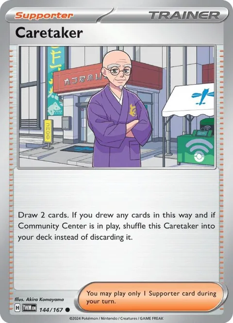 Caretaker #144/167 Pokémon card from Twilight Masquerade