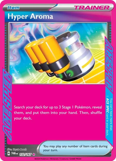 Hyper Aroma #152/167 Holofoil Pokémon card from Twilight Masquerade