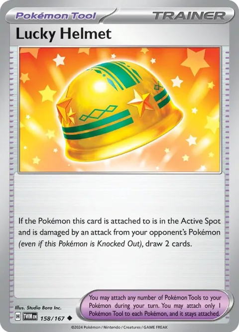 Lucky Helmet #158/167 Pokémon card from Twilight Masquerade