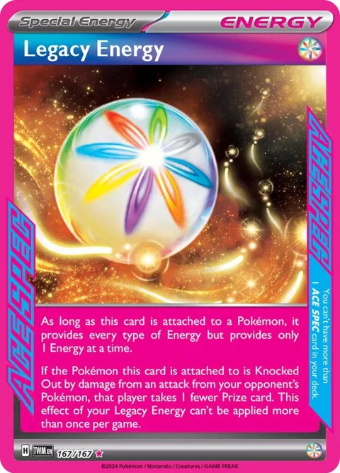 Legacy Energy #167/167 Holofoil Pokémon card from Twilight Masquerade