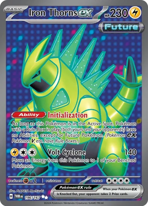 Iron Thorns ex #196/167 Holofoil Pokémon card from Twilight Masquerade