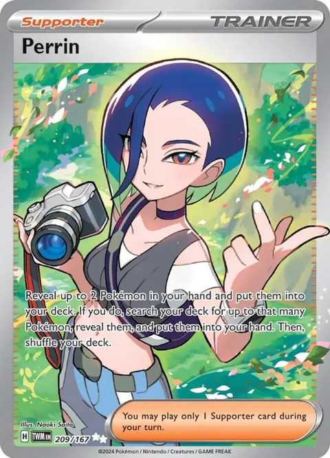 Perrin #209/167 Holofoil Pokémon card from Twilight Masquerade