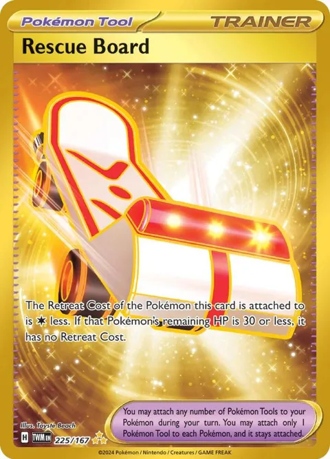 Rescue Board #225/167 Holofoil Pokémon card from Twilight Masquerade