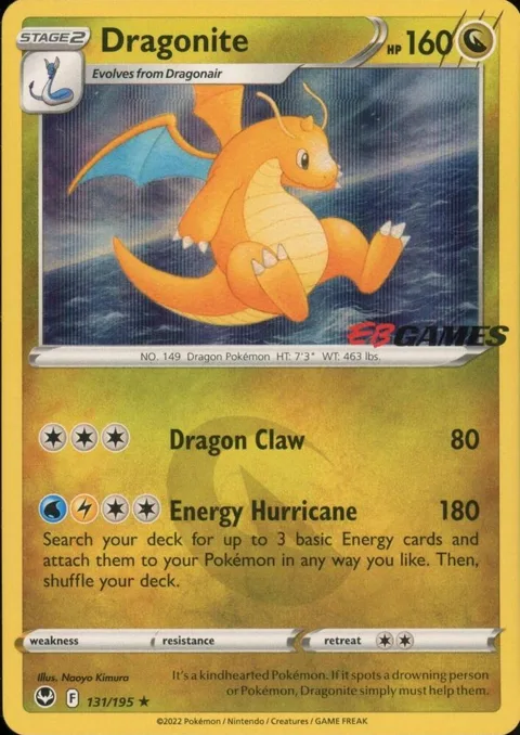 Dragonite - 131/195 EB Games Exclusive #131/195 Holofoil Pokémon card from Miscellaneous Cards & Products