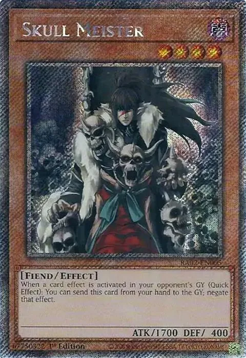 Skull Meister Platinum Secret Rare RA02-EN005 Yu-Gi-Oh card from 25th Anniversary Rarity Collection II
