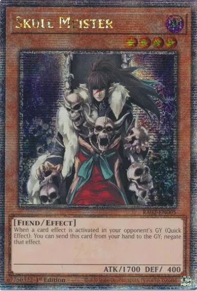Skull Meister Quarter Century Secret Rare RA02-EN005 Yu-Gi-Oh card from 25th Anniversary Rarity Collection II