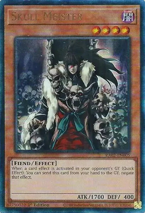 Skull Meister Prismatic Ultimate Rare RA02-EN005 Yu-Gi-Oh card from 25th Anniversary Rarity Collection II