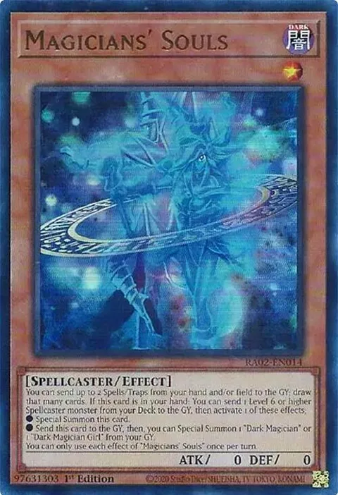 Magicians' Souls Ultra Rare RA02-EN014 Yu-Gi-Oh card from 25th Anniversary Rarity Collection II