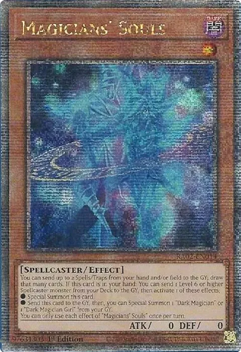 Magicians' Souls Quarter Century Secret Rare RA02-EN014 Yu-Gi-Oh card from 25th Anniversary Rarity Collection II
