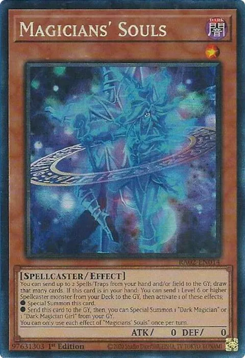 Magicians' Souls Prismatic Collector's Rare RA02-EN014 Yu-Gi-Oh card from 25th Anniversary Rarity Collection II
