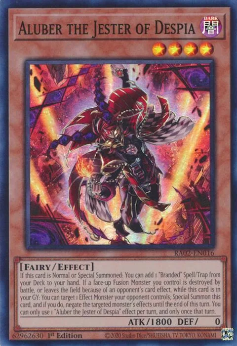 Aluber the Jester of Despia RA02-EN016 Yu-Gi-Oh card from 25th Anniversary Rarity Collection II