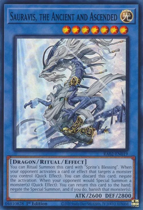 Sauravis, the Ancient and Ascended RA02-EN019 Yu-Gi-Oh card from 25th Anniversary Rarity Collection II