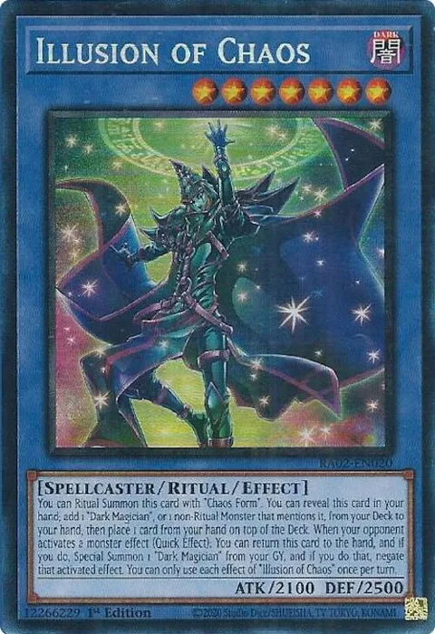 Illusion of Chaos Prismatic Collector's Rare RA02-EN020 Yu-Gi-Oh card from 25th Anniversary Rarity Collection II