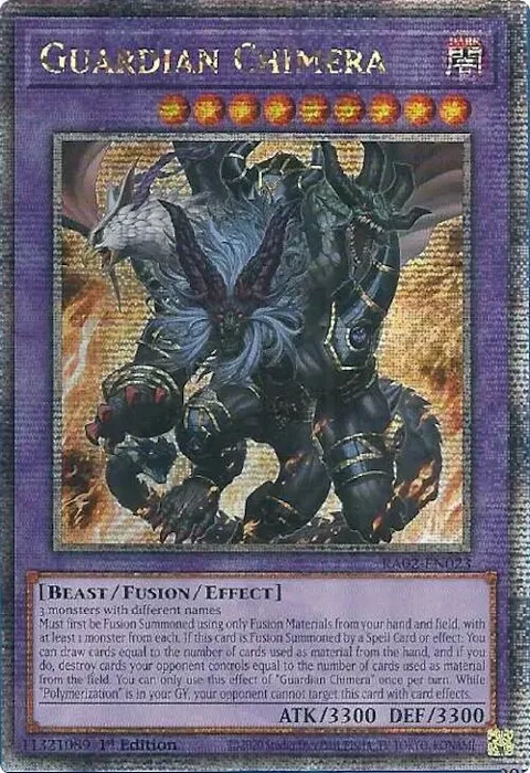 Guardian Chimera Quarter Century Secret Rare RA02-EN023 Yu-Gi-Oh card from 25th Anniversary Rarity Collection II