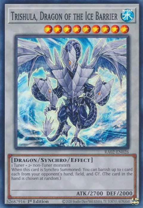 Trishula, Dragon of the Ice Barrier RA02-EN026 Yu-Gi-Oh card from 25th Anniversary Rarity Collection II